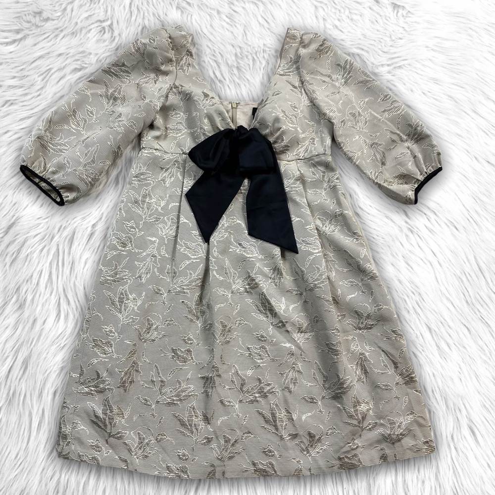 Max & Cleo Floral Brocade Babydoll Dres Cocktail